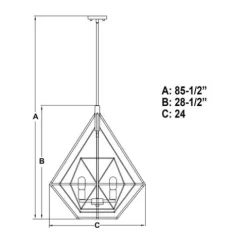 Hot Sale Patriot Lighting® Bartlett Oil Rubbed Bronze 4 Light Pendant