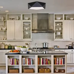Hot Sale Patriot Lighting® Pascal Black Integrated Led Flush Mount Ceiling Light