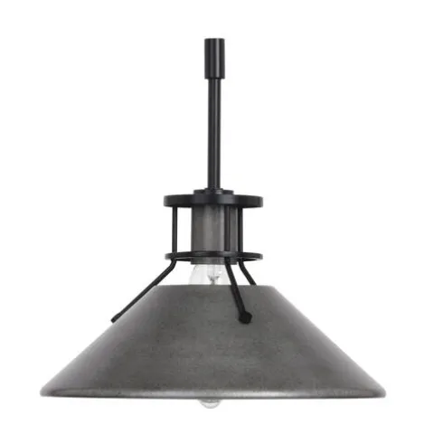 New Patriot Lighting® Ashtyn Matte Black & Charcoal Patina 1-Light Mini Pendant