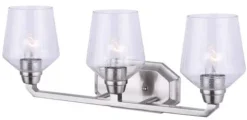 New Patriot Lighting® Caylon Brushed Nickel 3-Light Vanity Light
