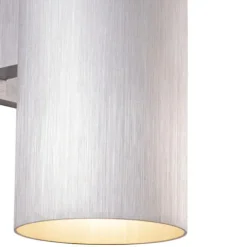 New Patriot Lighting® Chiasso Satin Aluminum 2-Light Outdoor Wall Light