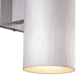 New Patriot Lighting® Chiasso Satin Aluminum 2-Light Outdoor Wall Light