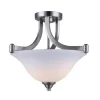 New Patriot Lighting® Dee Brushed Nickel 2-Light Semi-Flush Mount Ceiling Light