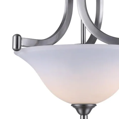 New Patriot Lighting® Dee Brushed Nickel 2-Light Semi-Flush Mount Ceiling Light