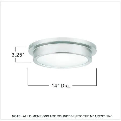 New Patriot Lighting® Devin Brushed Nickel Integrated Led Flush Mount Ceiling Light