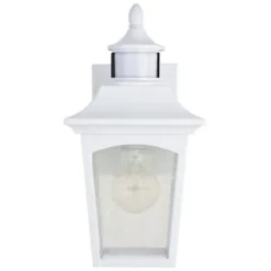 New Patriot Lighting® Dualux Eloise Ii White Motion Sensor Outdoor Security Wall Light