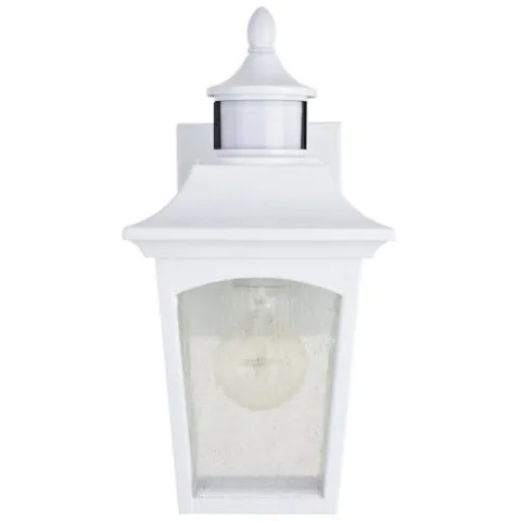New Patriot Lighting® Dualux Eloise Ii White Motion Sensor Outdoor Security Wall Light