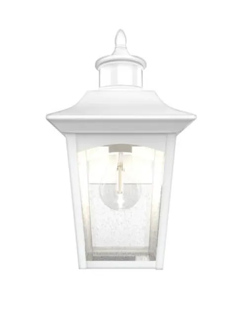 New Patriot Lighting® Dualux Eloise Ii White Motion Sensor Outdoor Security Wall Light