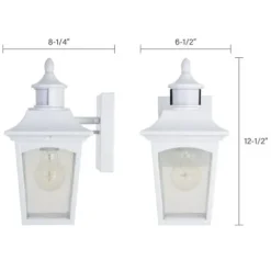 New Patriot Lighting® Dualux Eloise Ii White Motion Sensor Outdoor Security Wall Light