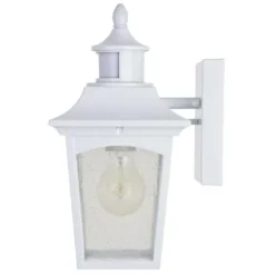 New Patriot Lighting® Dualux Eloise Ii White Motion Sensor Outdoor Security Wall Light