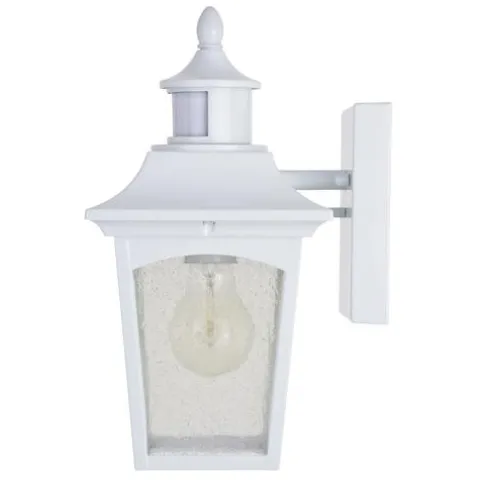 New Patriot Lighting® Dualux Eloise Ii White Motion Sensor Outdoor Security Wall Light