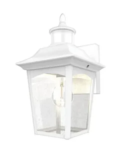 New Patriot Lighting® Dualux Eloise Ii White Motion Sensor Outdoor Security Wall Light