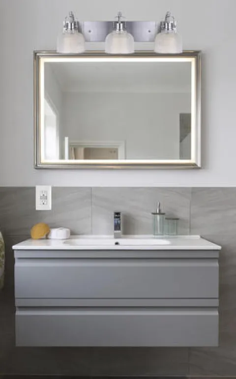 New Patriot Lighting® Dynasty Brushed Nickel 3-Light Vanity Light