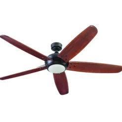 New Patriot Lighting® Elegant Home Hubbard 62″ Bronze Indoor Led Ceiling Fan