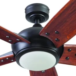 New Patriot Lighting® Elegant Home Hubbard 62″ Bronze Indoor Led Ceiling Fan