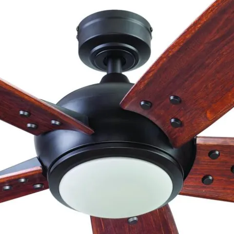 New Patriot Lighting® Elegant Home Hubbard 62″ Bronze Indoor Led Ceiling Fan