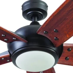 New Patriot Lighting® Elegant Home Hubbard 62″ Bronze Indoor Led Ceiling Fan