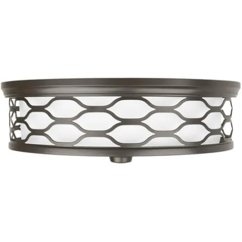 New Patriot Lighting® Haven Bronze Integrated Led Flush Mount Ceiling Light