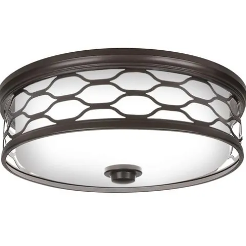 New Patriot Lighting® Haven Bronze Integrated Led Flush Mount Ceiling Light