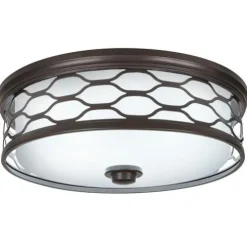 New Patriot Lighting® Haven Bronze Integrated Led Flush Mount Ceiling Light