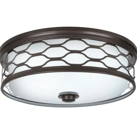 New Patriot Lighting® Haven Bronze Integrated Led Flush Mount Ceiling Light