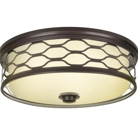 New Patriot Lighting® Haven Bronze Integrated Led Flush Mount Ceiling Light