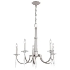 New Patriot Lighting® Hoyne Polished Nickel 5 Light Chandelier