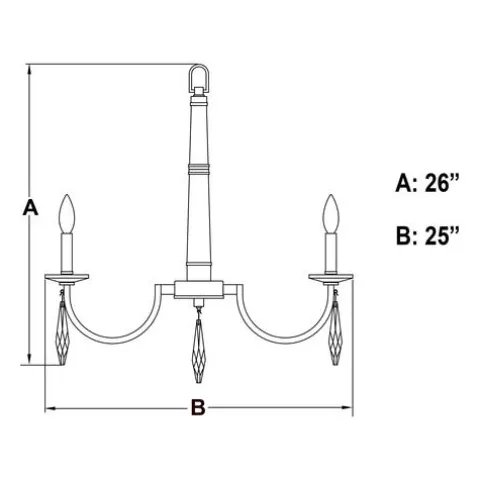 New Patriot Lighting® Hoyne Polished Nickel 5 Light Chandelier