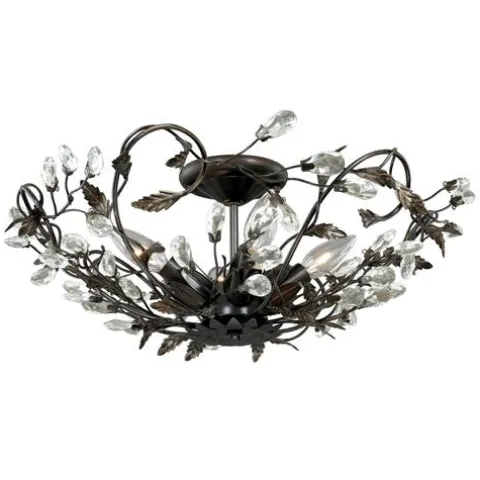 New Patriot Lighting® Jardin Bronze Semi-Flush Mount Ceiling Light