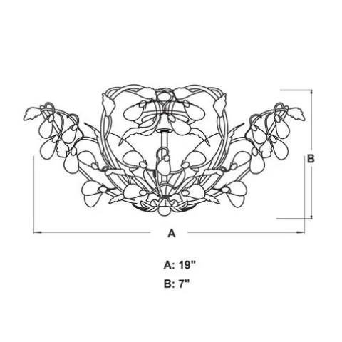 New Patriot Lighting® Jardin Bronze Semi-Flush Mount Ceiling Light