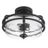 New Patriot Lighting® Joska Matte Black 2-Light Semi-Flush Mount Ceiling Light
