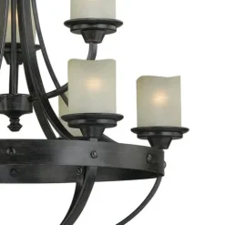 New Patriot Lighting® Lancaster 9-Light Black Walnut Chandelier