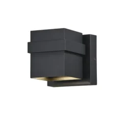 New Patriot Lighting® Lavage Textured Black Led Outdoor Wall Light