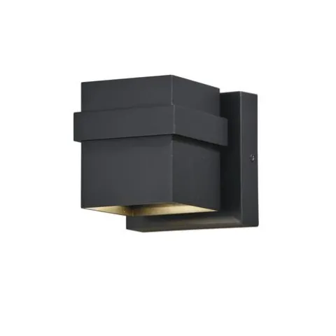 New Patriot Lighting® Lavage Textured Black Led Outdoor Wall Light
