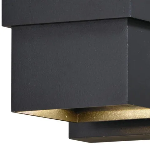 New Patriot Lighting® Lavage Textured Black Led Outdoor Wall Light