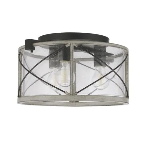 New Patriot Lighting® Lizzie Matte Black 3-Light Flush Mount Ceiling Light
