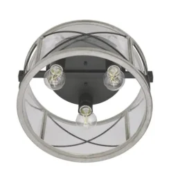 New Patriot Lighting® Lizzie Matte Black 3-Light Flush Mount Ceiling Light