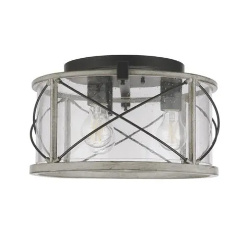 New Patriot Lighting® Lizzie Matte Black 3-Light Flush Mount Ceiling Light