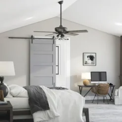 New Patriot Lighting™ Madeline 52″ Matte Black Indoor Led Ceiling Fan