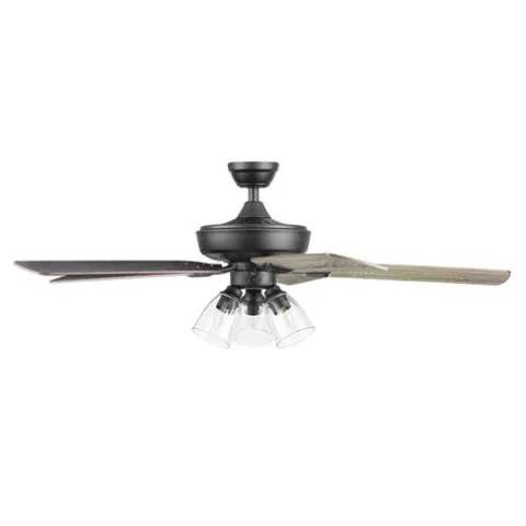 New Patriot Lighting™ Madeline 52″ Matte Black Indoor Led Ceiling Fan