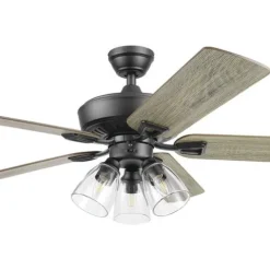 New Patriot Lighting™ Madeline 52″ Matte Black Indoor Led Ceiling Fan