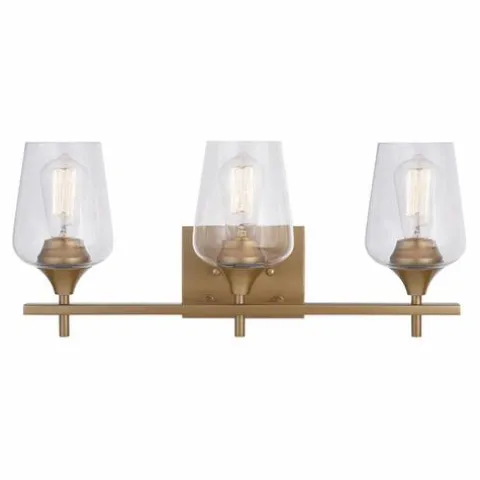 New Patriot Lighting® Malbec Satin Gold 3-Light Vanity Light