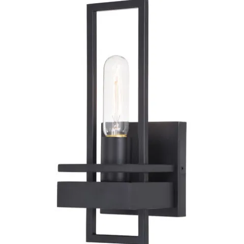 New Patriot Lighting® Marquis Matte Black 1 Light Wall Light