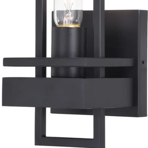 New Patriot Lighting® Marquis Matte Black 1 Light Wall Light