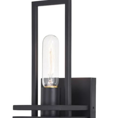 New Patriot Lighting® Marquis Matte Black 1 Light Wall Light