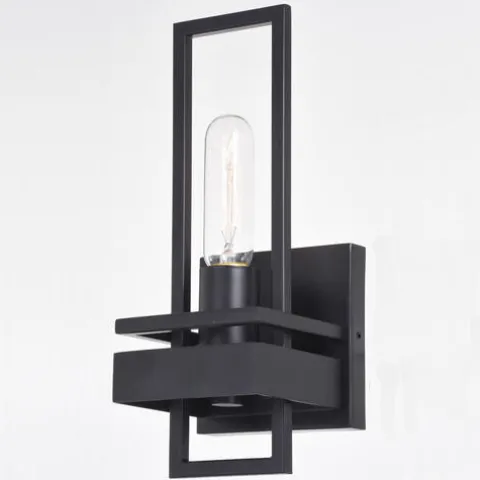 New Patriot Lighting® Marquis Matte Black 1 Light Wall Light