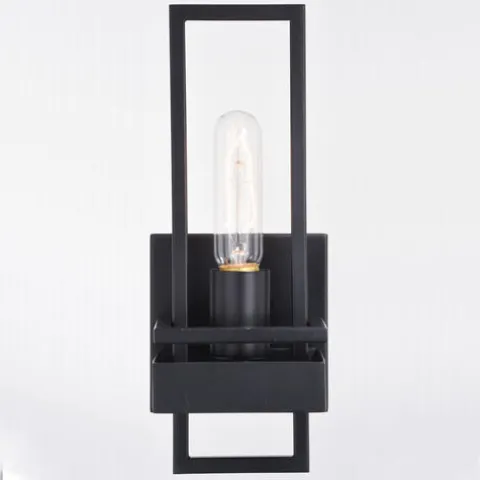 New Patriot Lighting® Marquis Matte Black 1 Light Wall Light