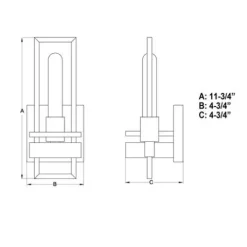 New Patriot Lighting® Marquis Matte Black 1 Light Wall Light