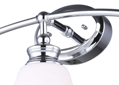 New Patriot Lighting® Palms Chrome 3-Light Vanity Light With Outlet