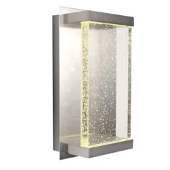 New Patriot Lighting® Paradiso Satin Nickel Integrated Led Outdoor Wall Light